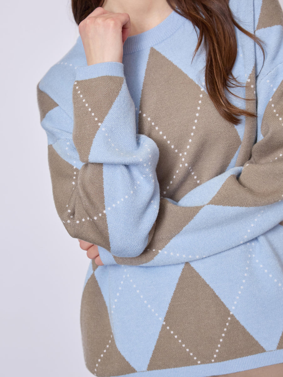 Kaja Jumper Blue Pattern