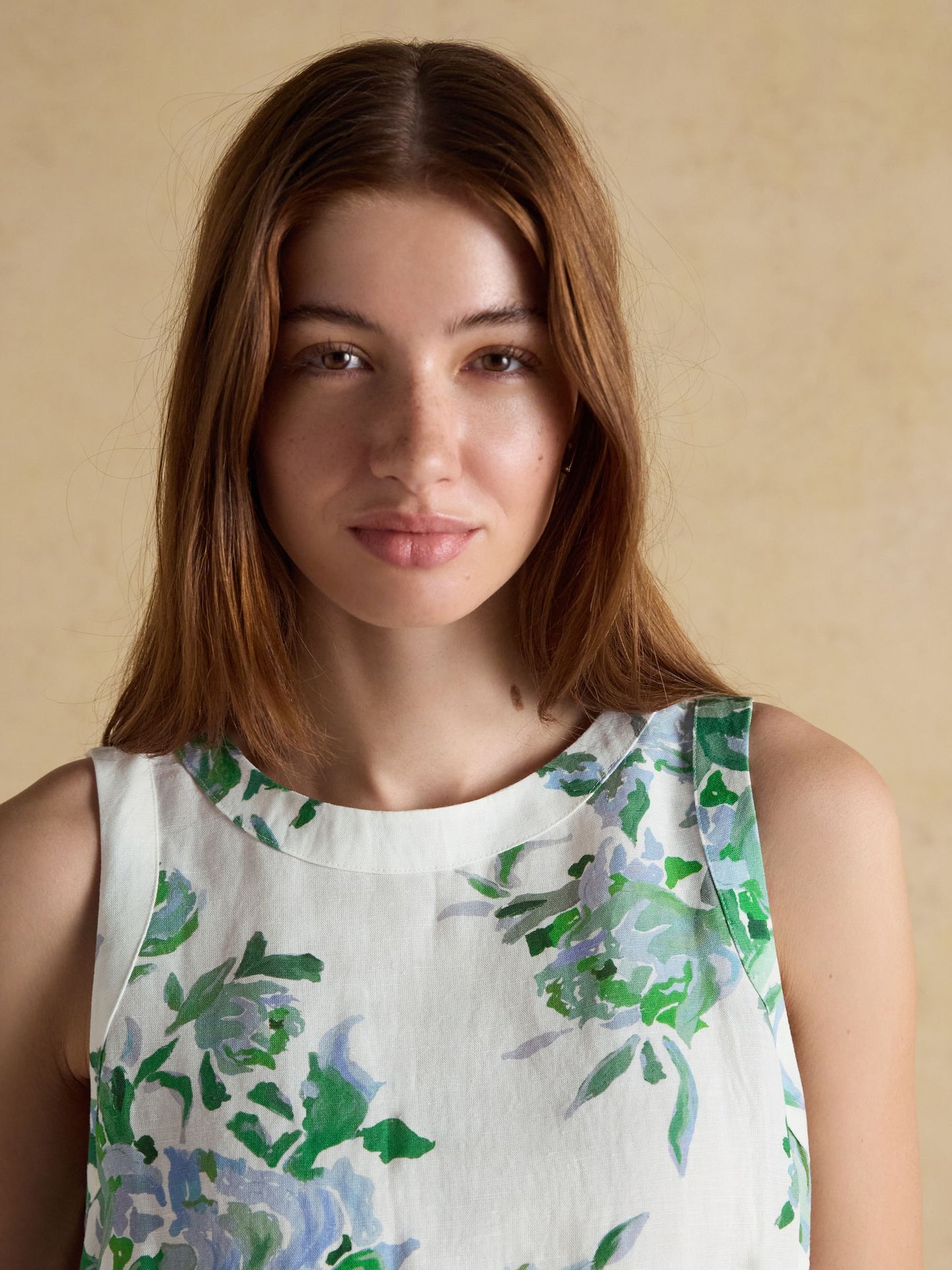 Delphine Blue Floral Shift Dress Blue Floral