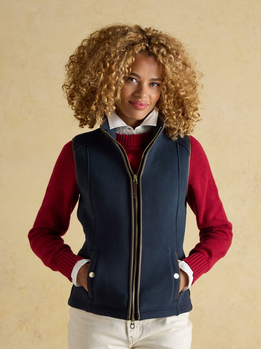 Heritage Navy Blue Regular Fleece Gilet
