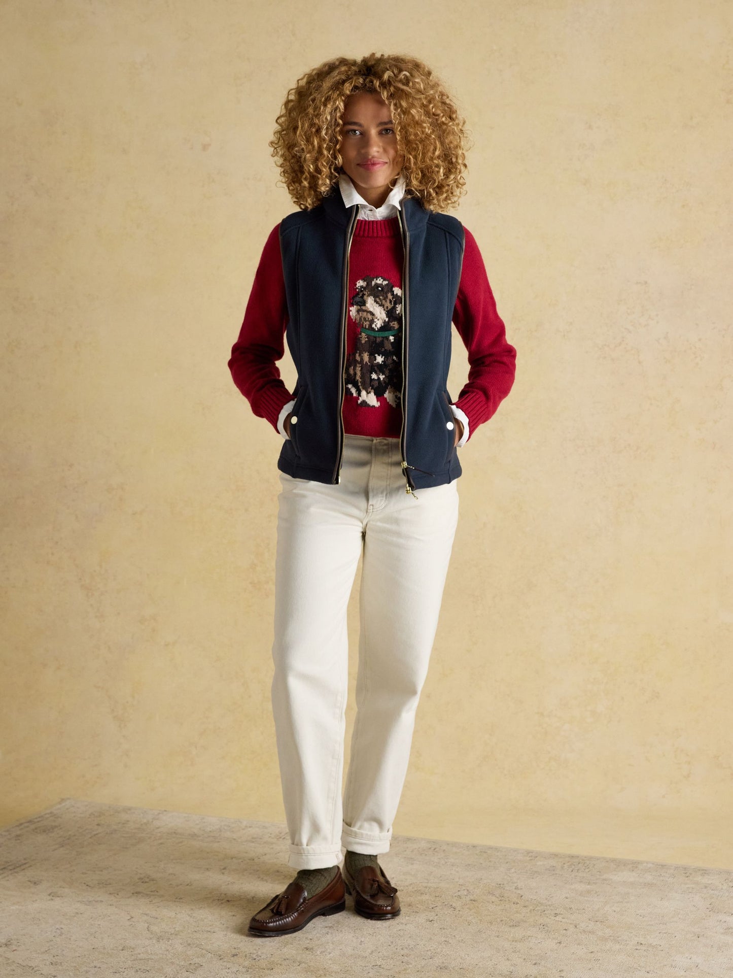 Heritage Navy Blue Regular Fleece Gilet