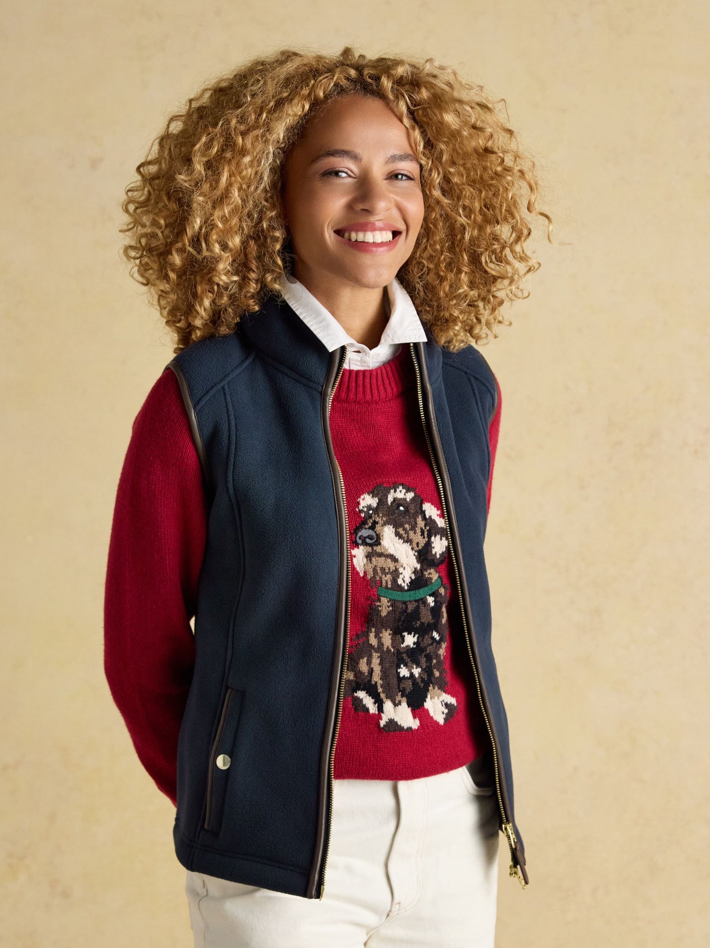 Heritage Navy Blue Regular Fleece Gilet