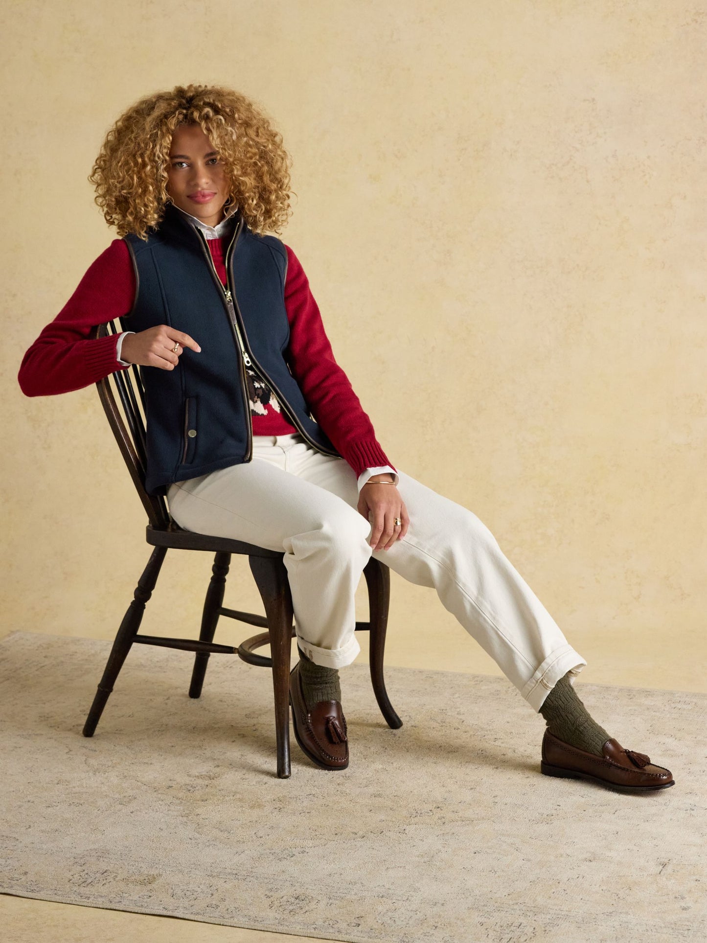 Heritage Navy Blue Regular Fleece Gilet