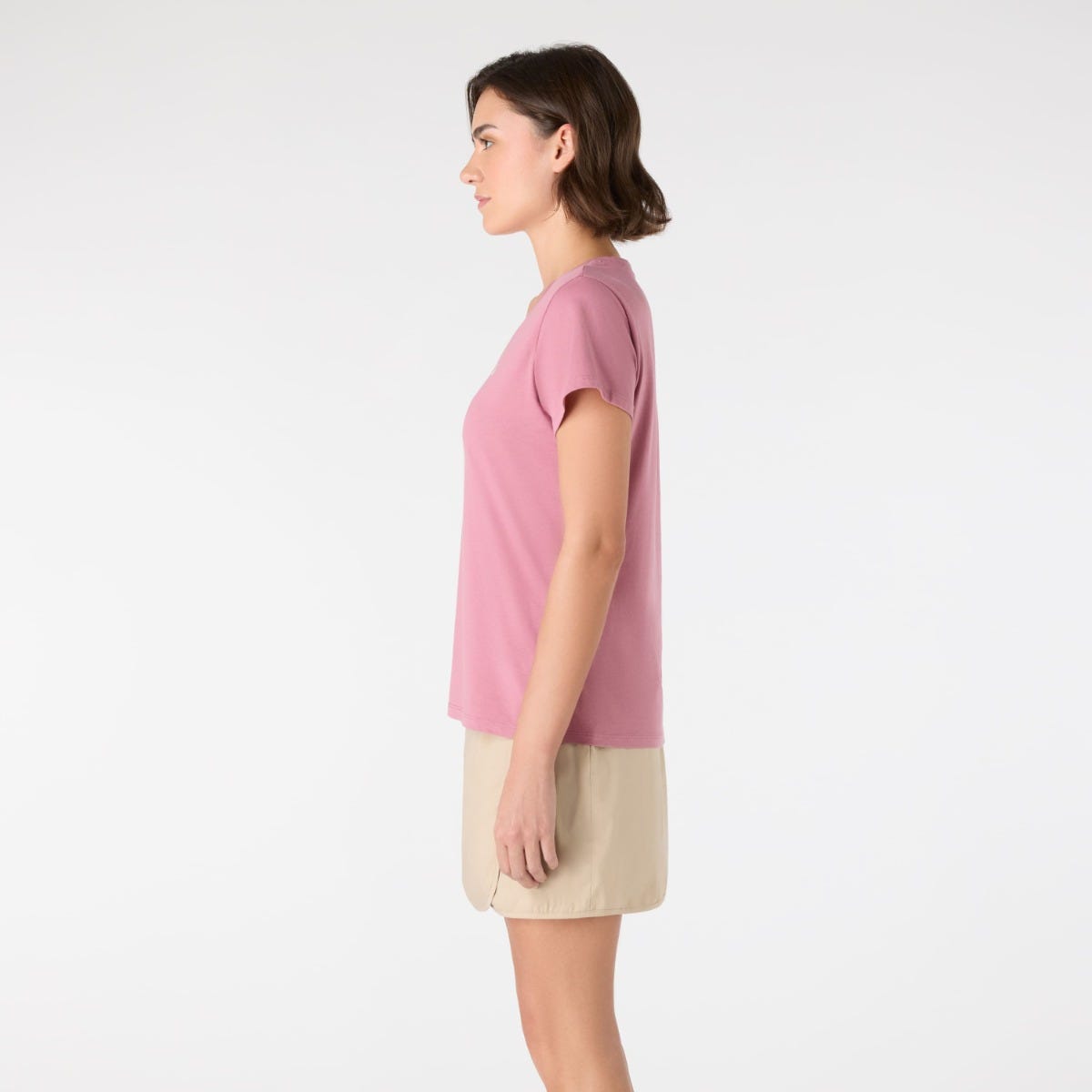 Original V Neck Tee Pink Chalk