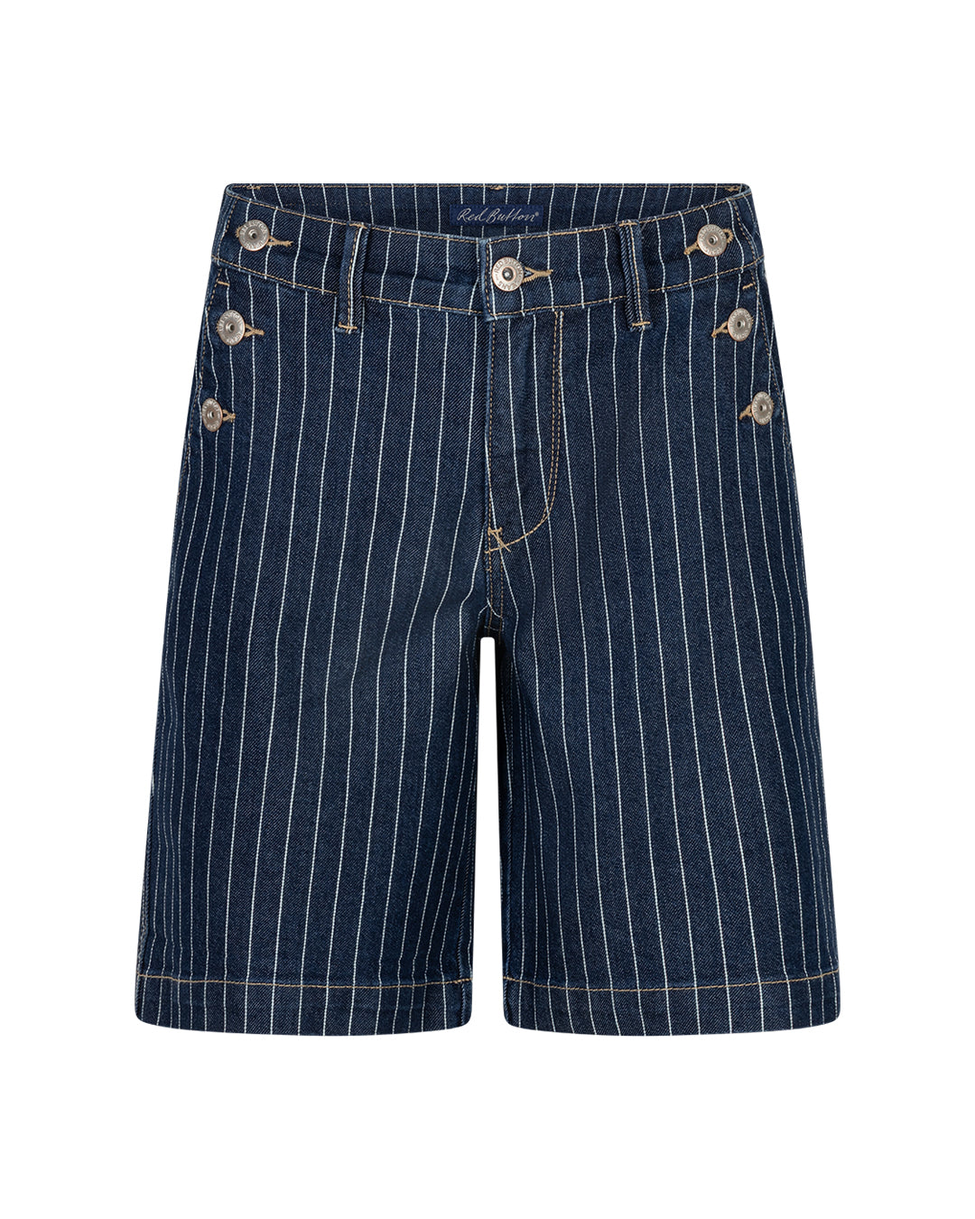 Bibette Shorts & Buttons Denim Pinstripe