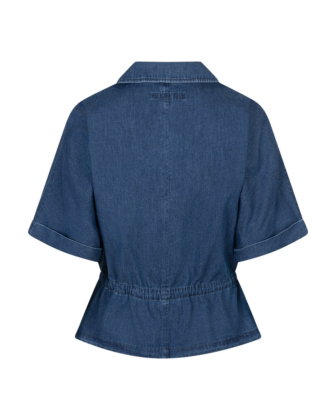 Drew Drawstring Denim Top Rinse
