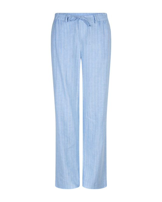 Claudette Pinstripe Trousers Lightblue