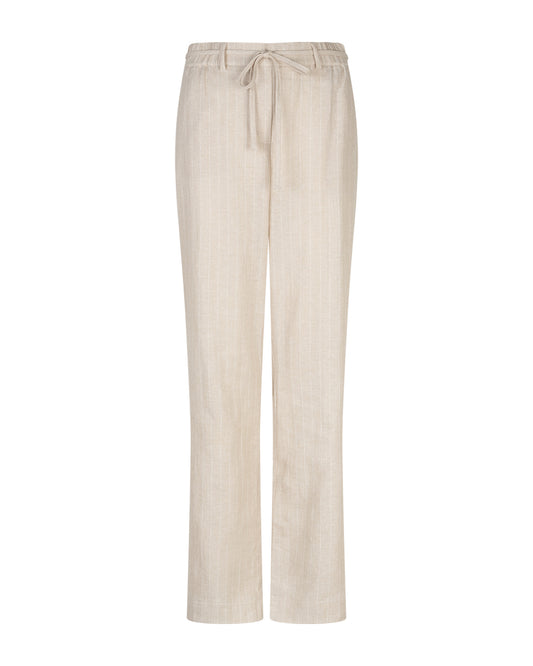 Claudette Pinstripe Trousers Pebble