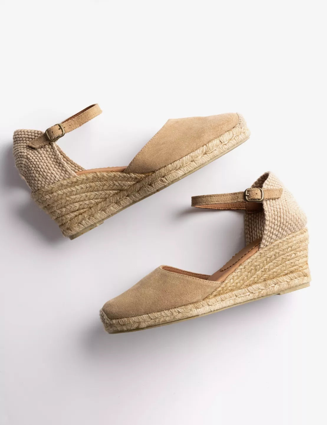 Mary Jane Suede Espadrille Sand