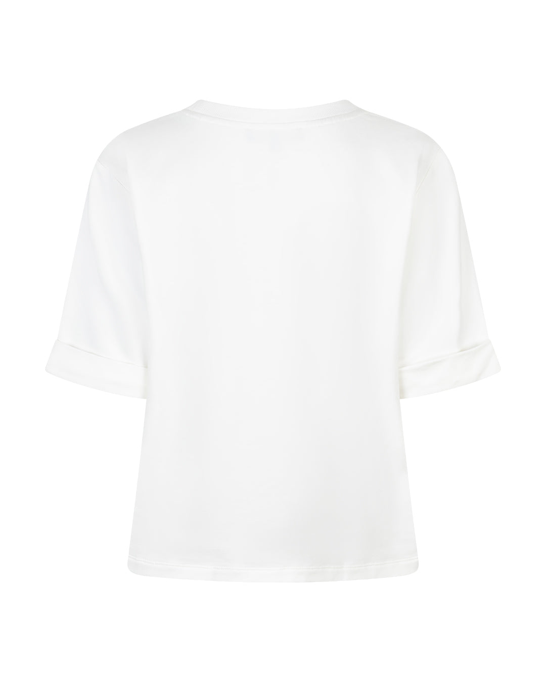 Terry Sweater chest print  off white/dark blue