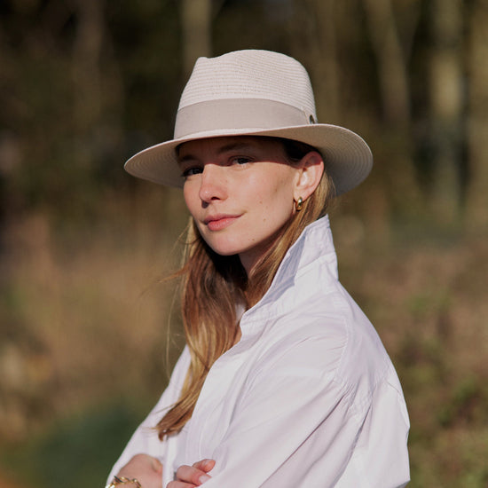 The Orford Fedora Cream with Pebble Ribbon
