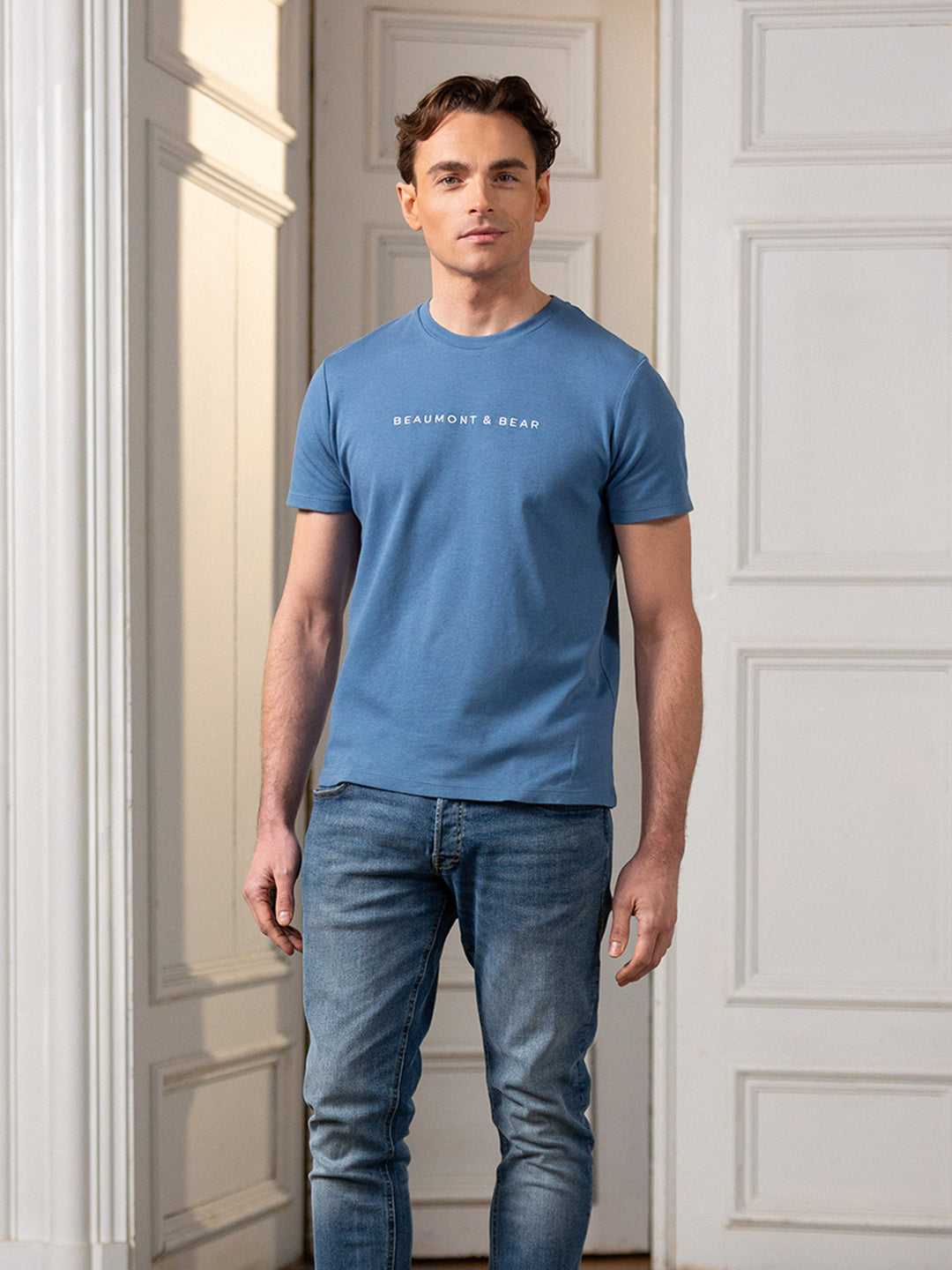 Start Point Mens T-Shirt Vintage Blue