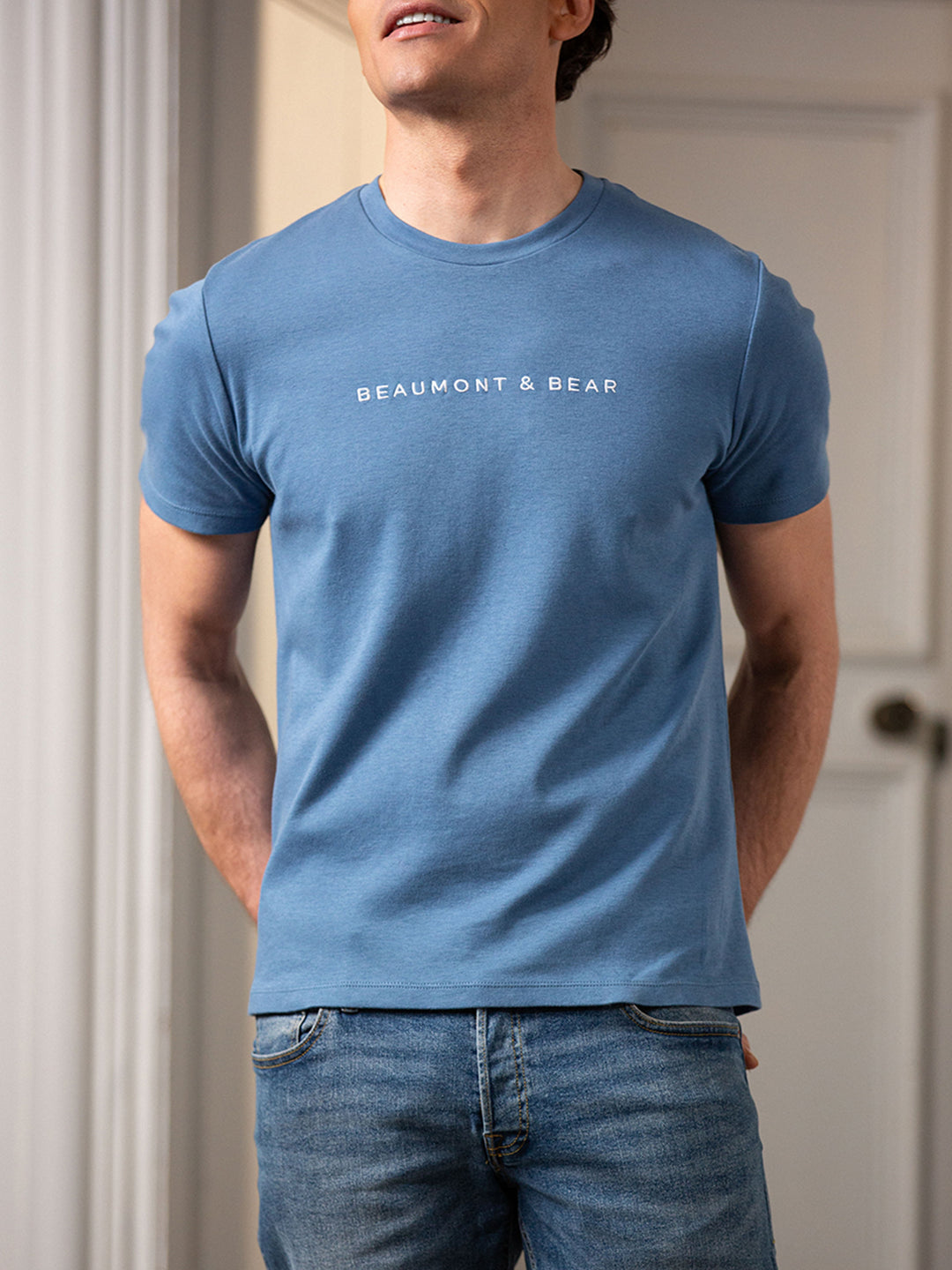 Start Point Mens T-Shirt Vintage Blue