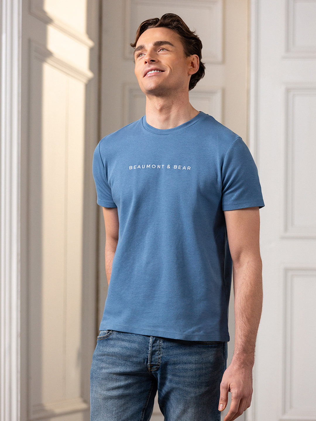 Start Point Mens T-Shirt Vintage Blue