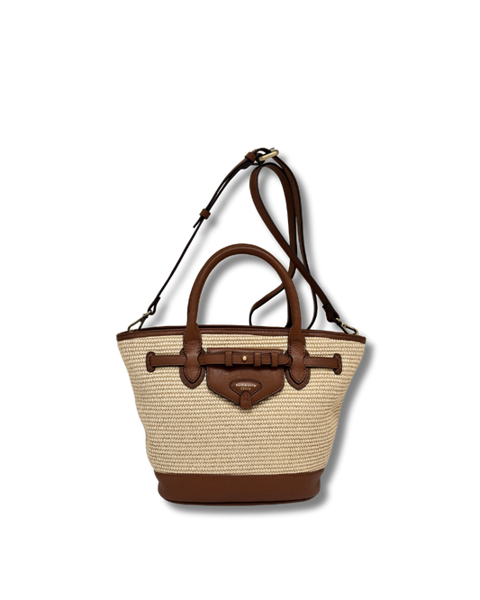 Bar Harbour Mini in Raffia & Tan Grain