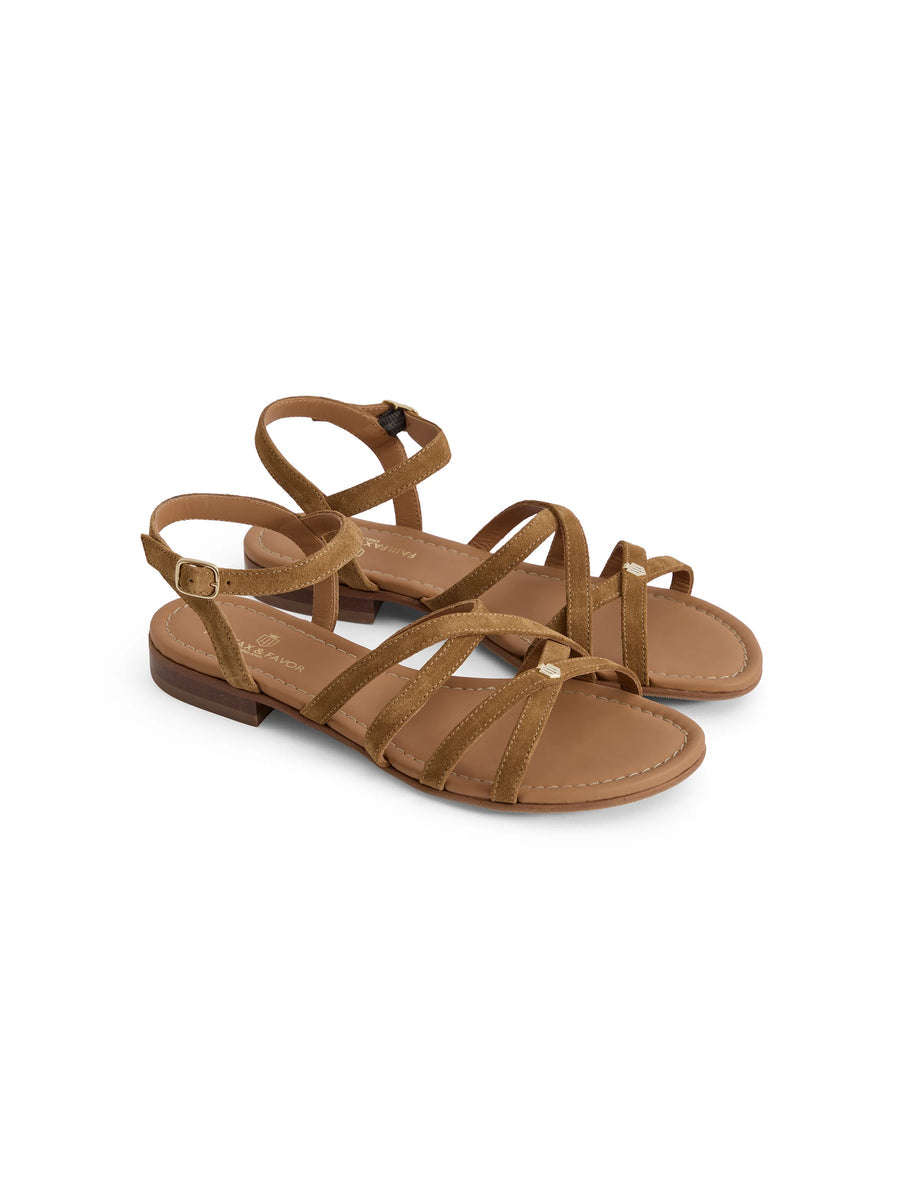 St Ives Sandals Tan Suede