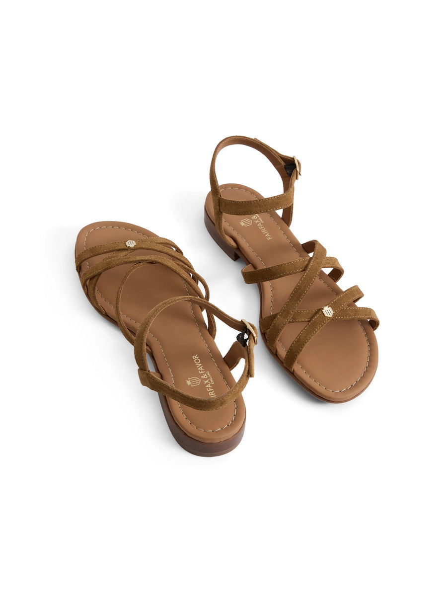 St Ives Sandals Tan Suede