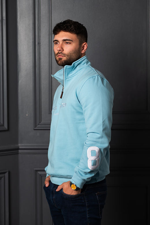 Tidal Quarter Zip Azure Sky