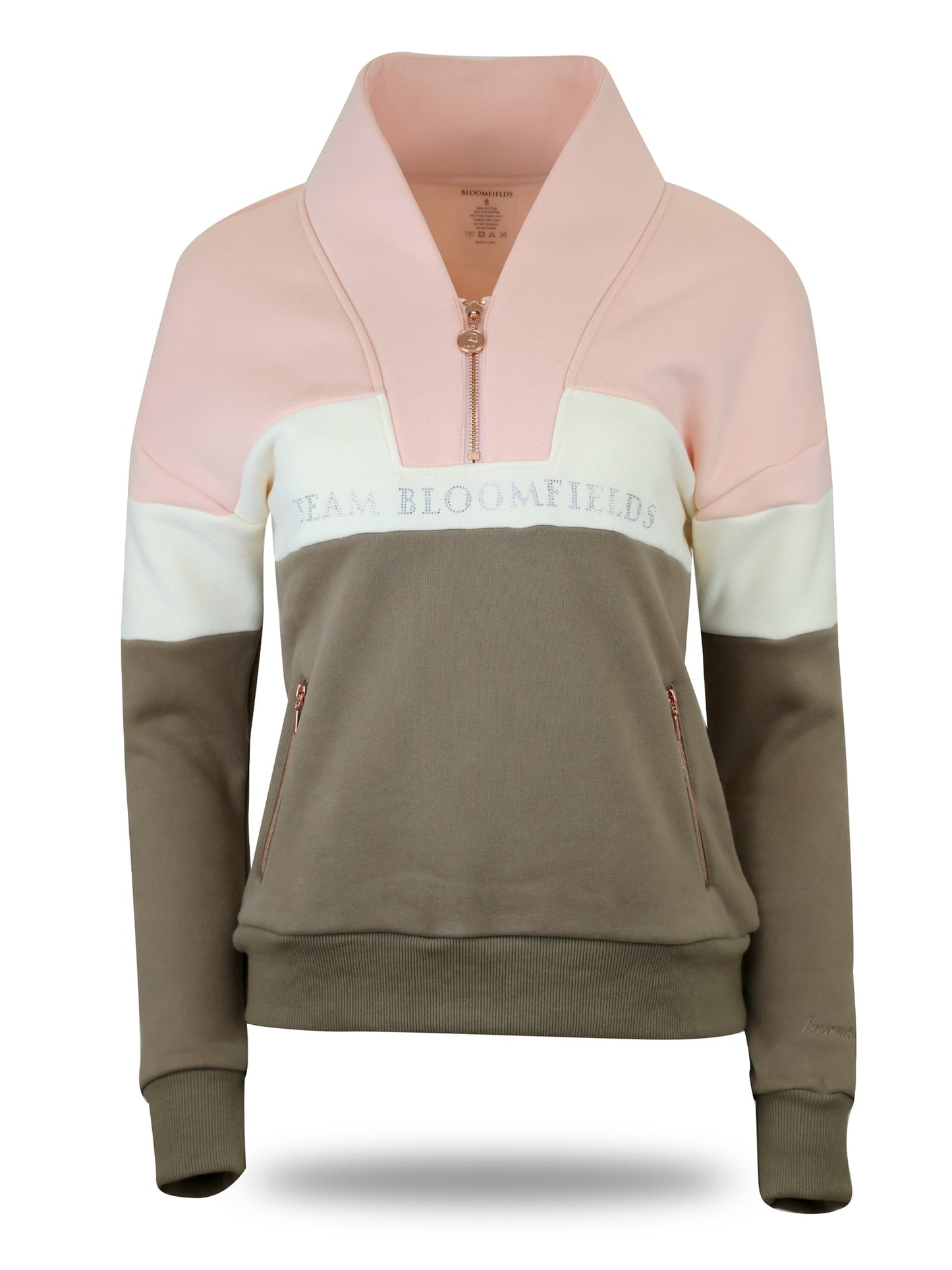 Vanessa Sweatshirt Tri-Colour Pink, Cream & Khaki