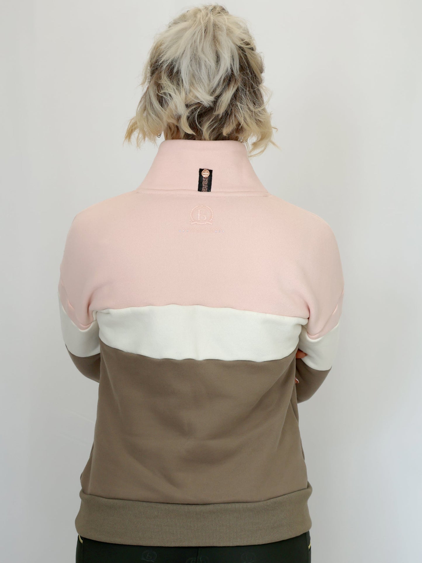 Vanessa Sweatshirt Tri-Colour Pink, Cream & Khaki