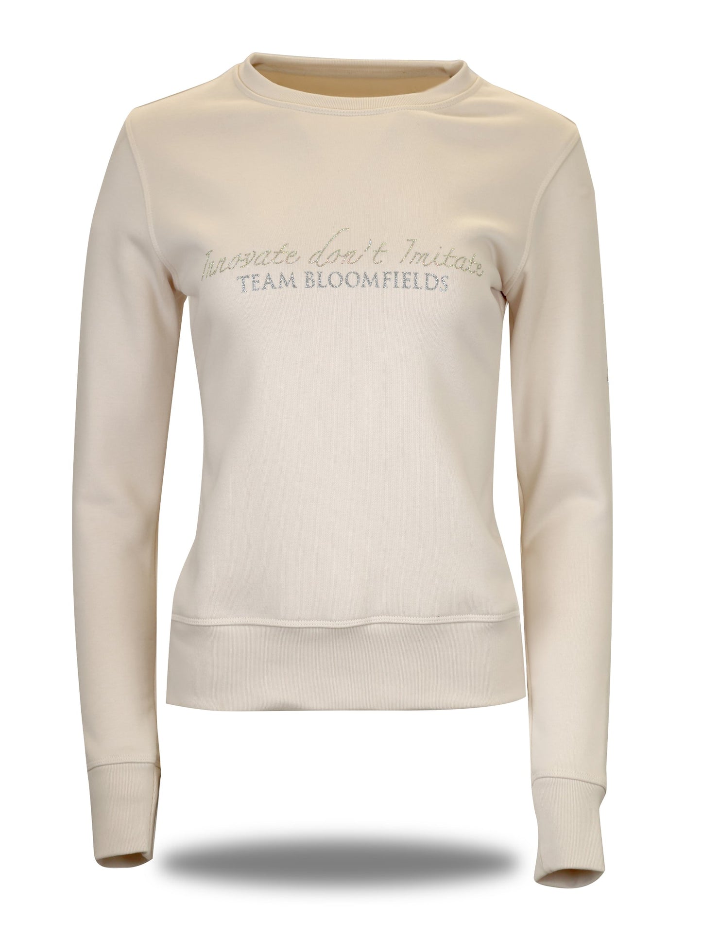 Summer Winter White Crew Neck with White Rhineston