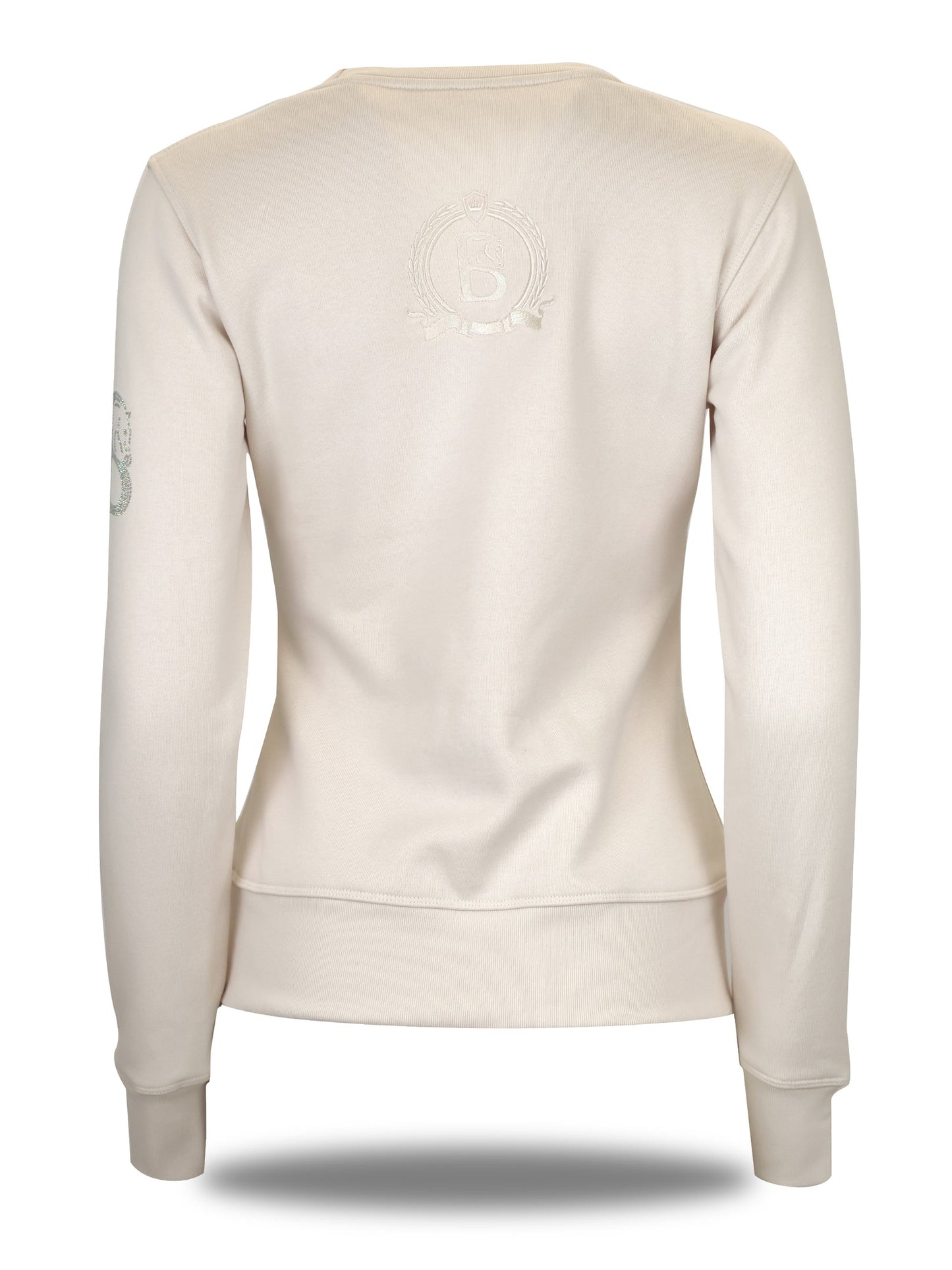 Summer Winter White Crew Neck with White Rhineston
