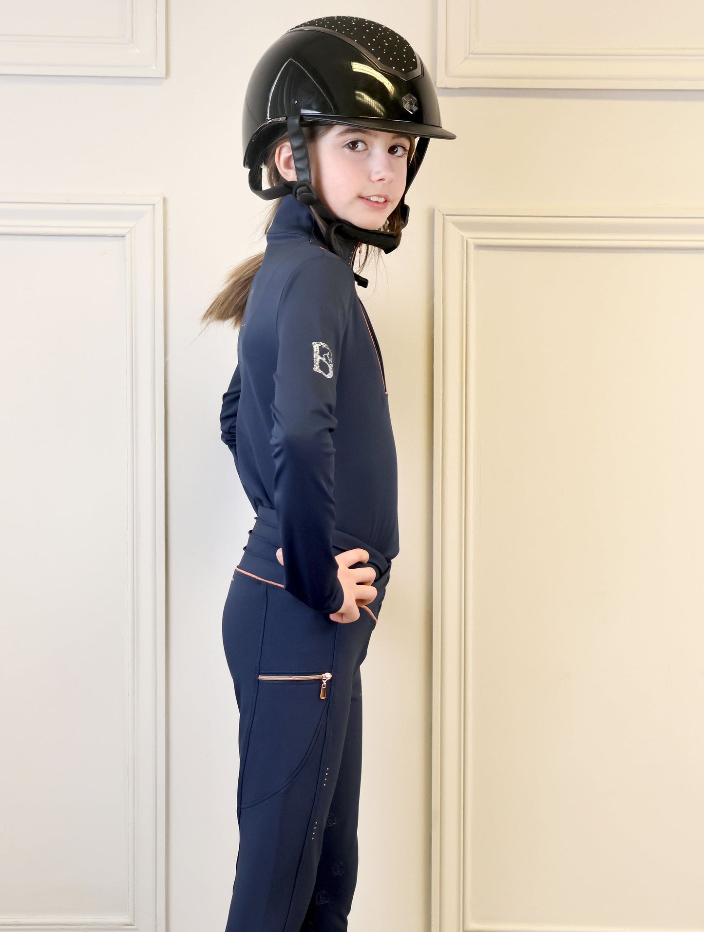 Mini Maya Pleated Base Layer Navy