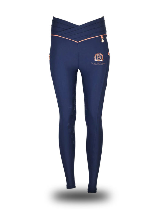 Mini Maya Pleated Leggings Navy