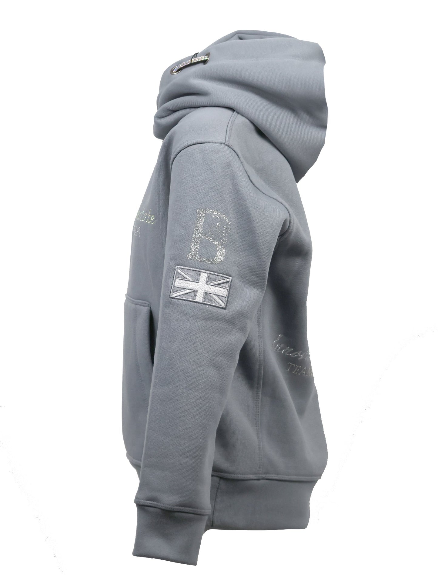 Children’s Amelia Cross Necked Hoodie Denim Grey