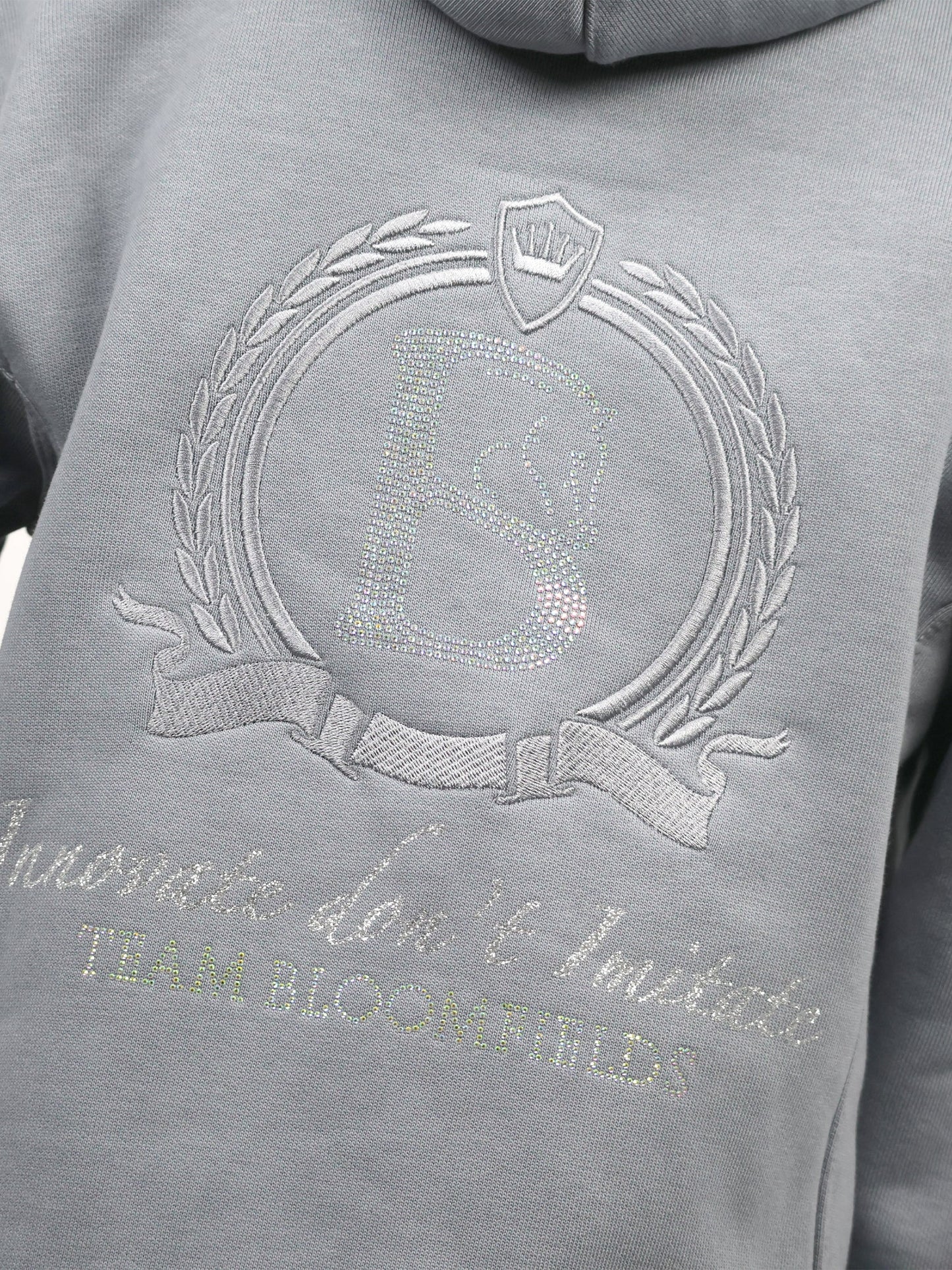 Children’s Amelia Cross Necked Hoodie Denim Grey