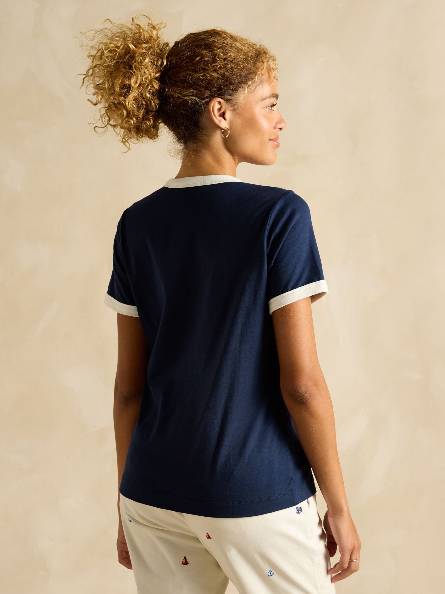 Kitsford Navy Embroidered T-Shirt