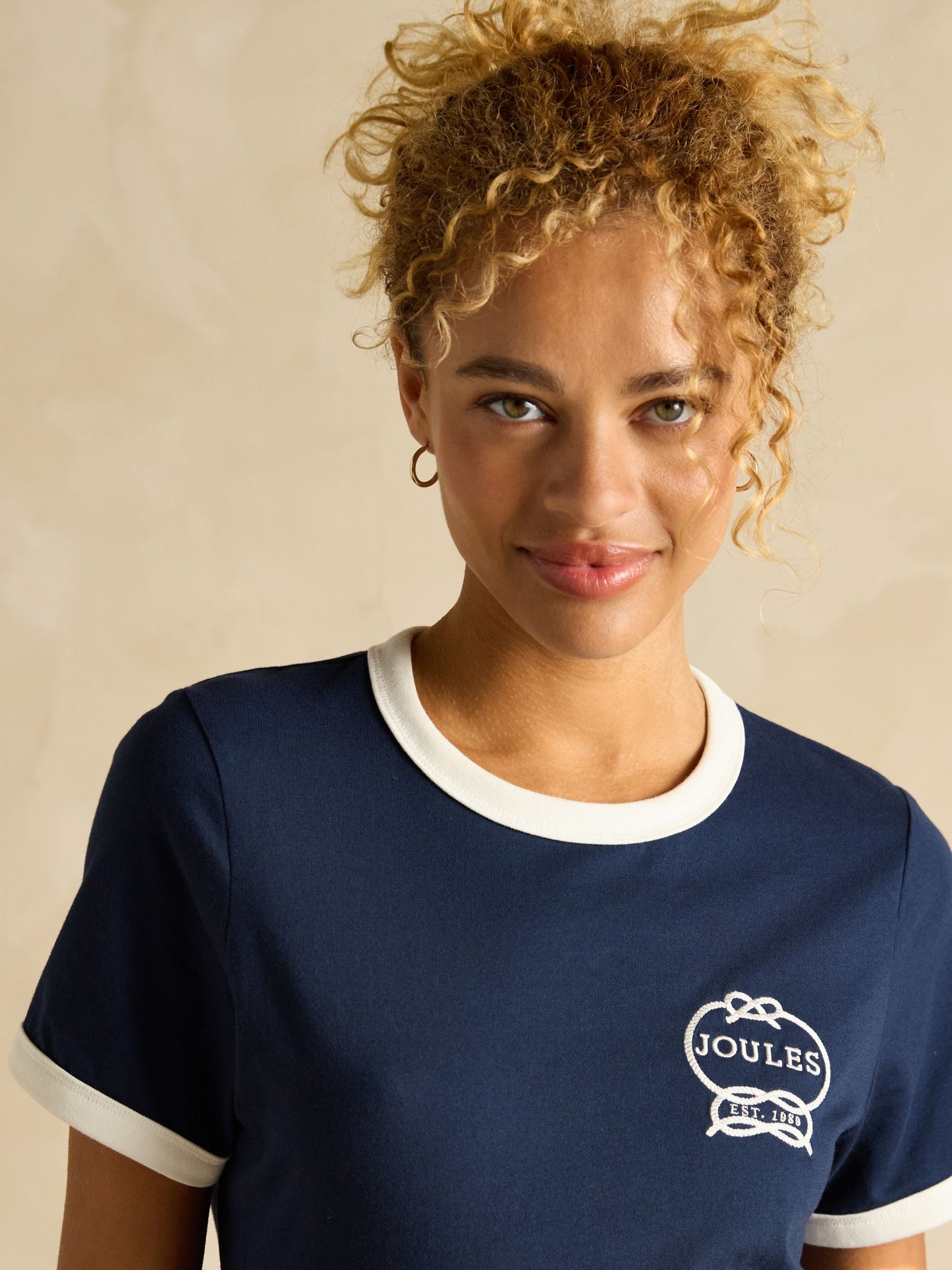 Kitsford Navy Embroidered T-Shirt