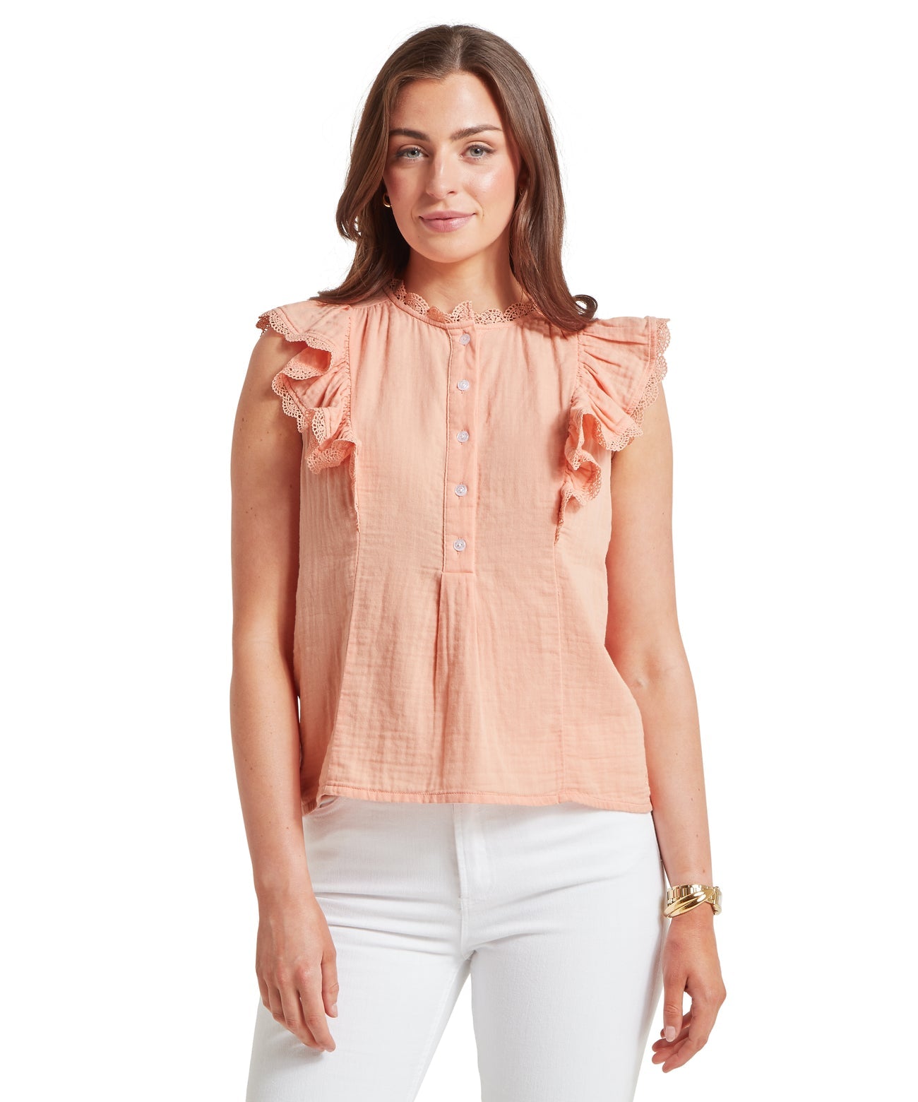 Jasmine Blouse Coral Peach