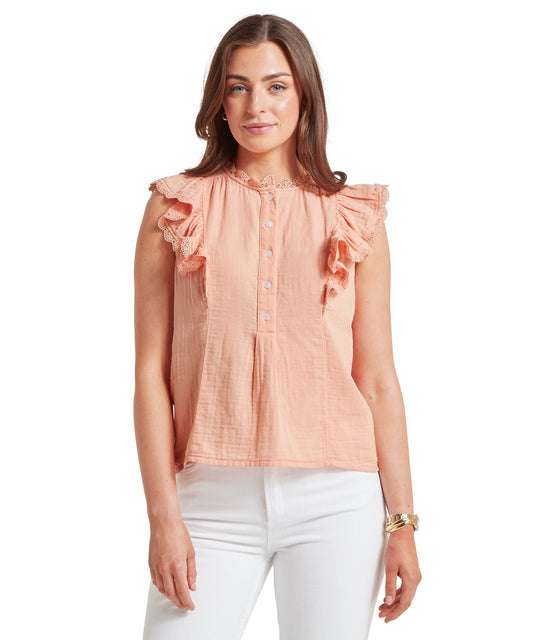 Jasmine Blouse Coral Peach