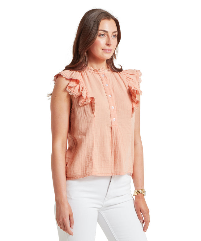 Jasmine Blouse Coral Peach