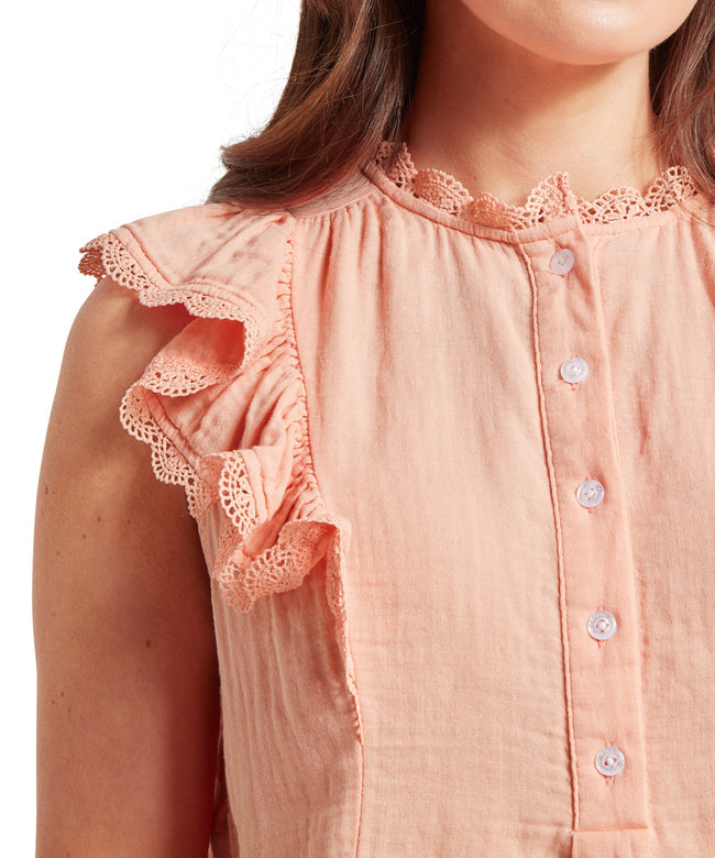Jasmine Blouse Coral Peach