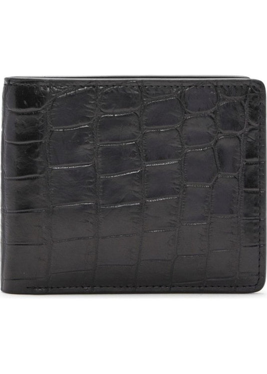 R M W City Slim wallet -Croc Black