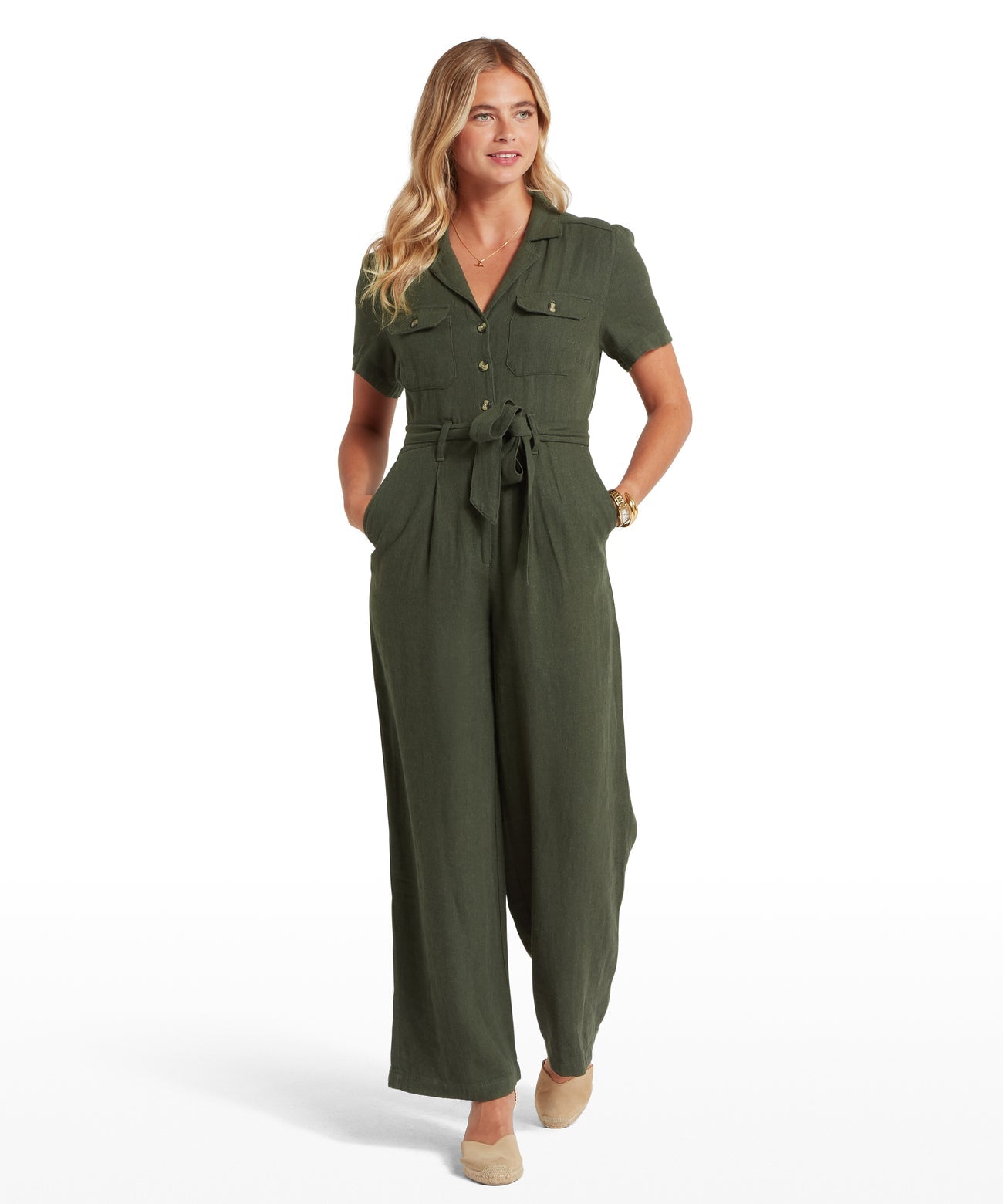 Daisy Jumpsuit Beetle Green