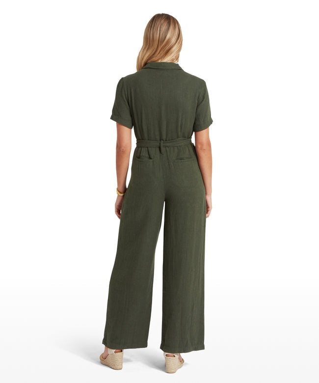 Daisy Jumpsuit Beetle Green