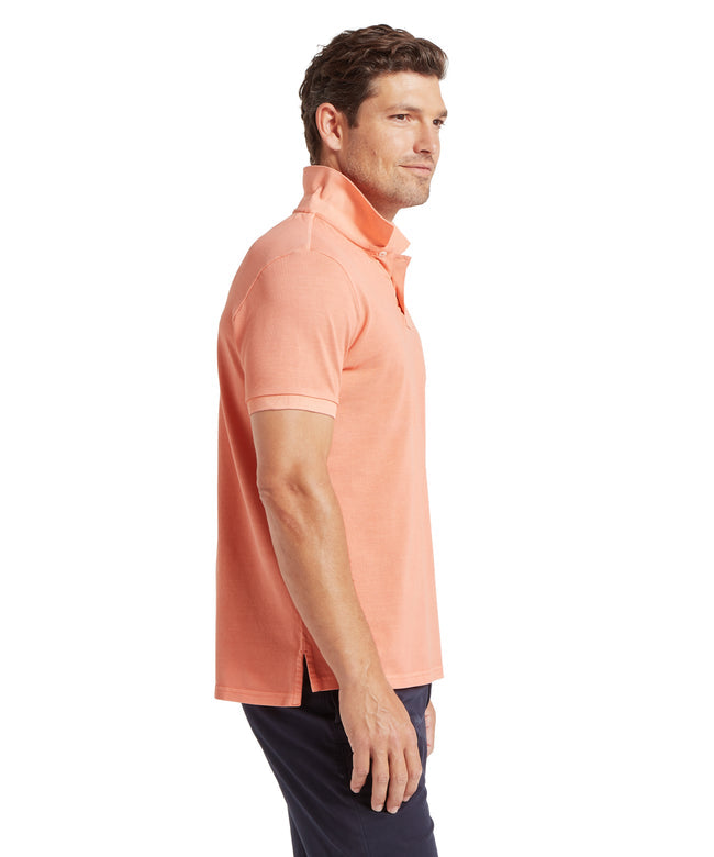 St Ives Garment Dyed Polo shirt Coral Peach