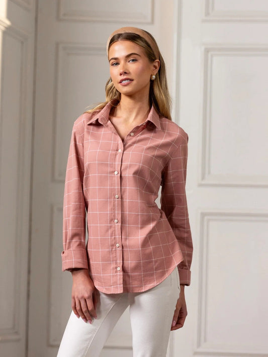 Woodford Womens Check Shirt - Antique Rose