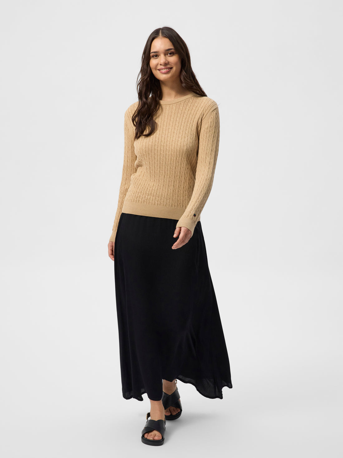 Susan Cable Knit Sand Malange