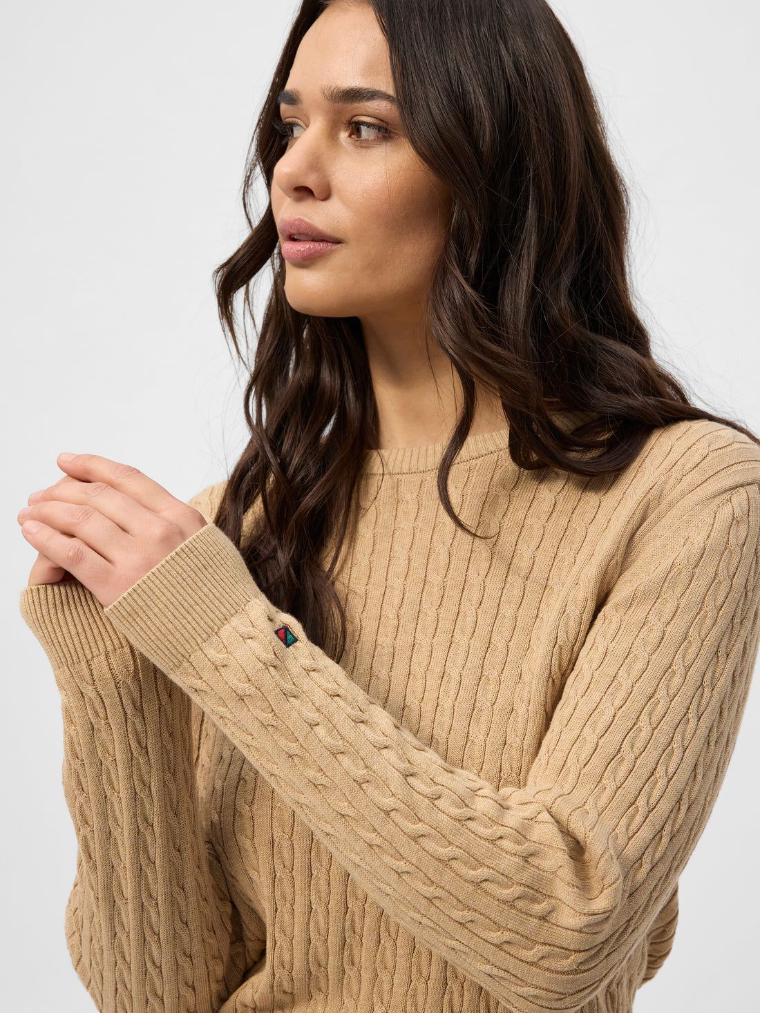 Susan Cable Knit Sand Malange