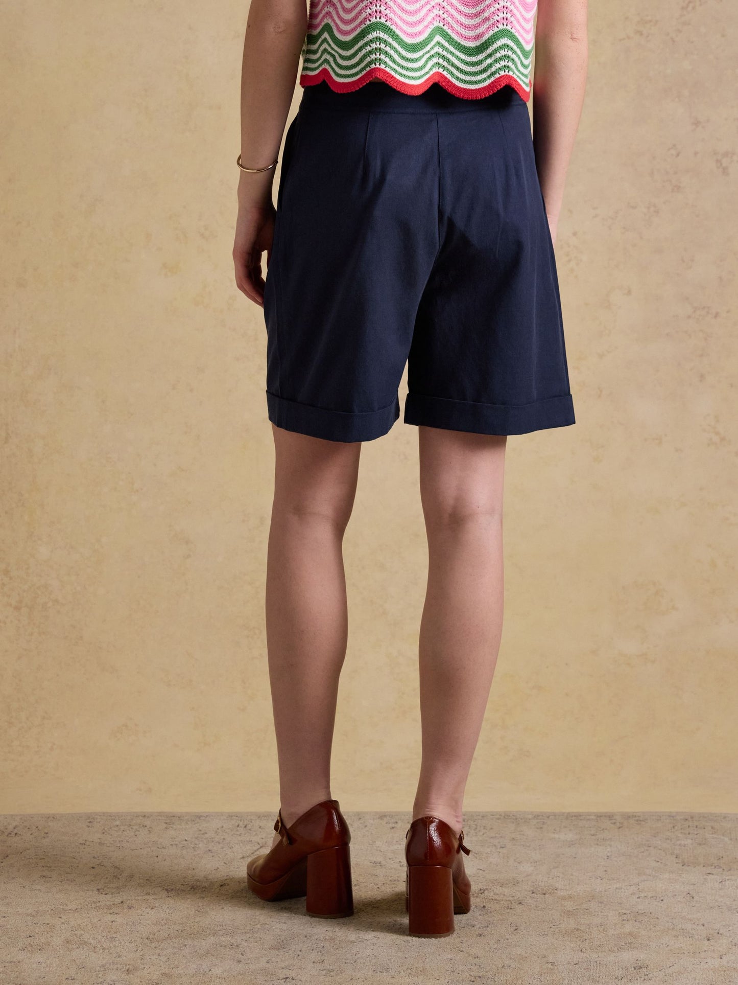 Bay Navy Smart Tailored Shorts