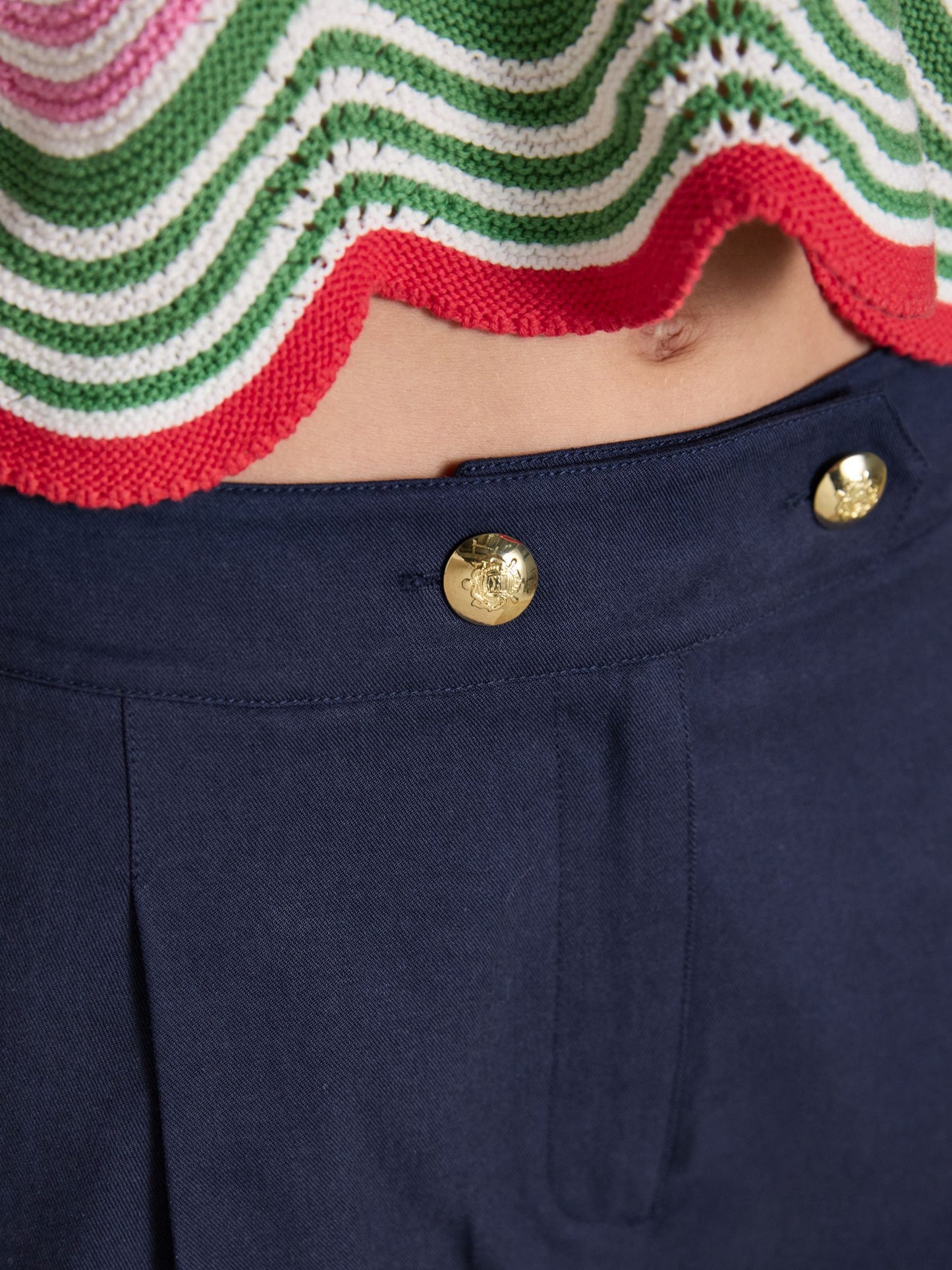 Bay Navy Smart Tailored Shorts