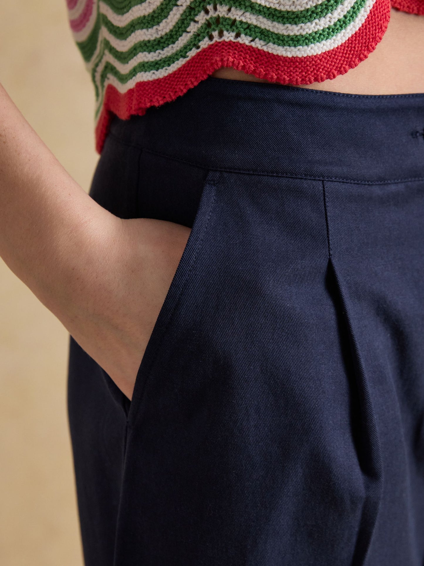 Bay Navy Smart Tailored Shorts