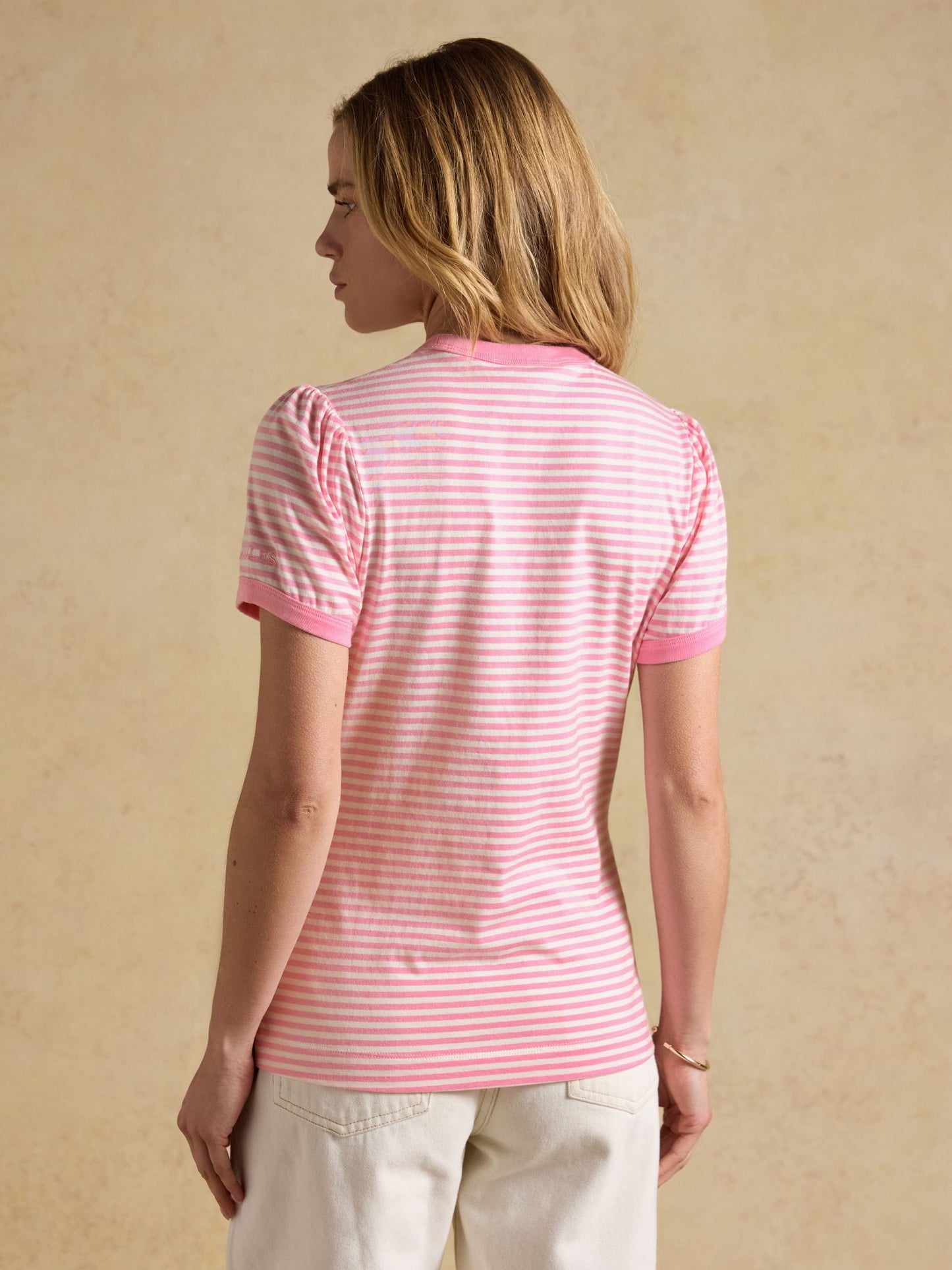 Erin Pink Stripe Short Sleeve Jersey T-Shirt