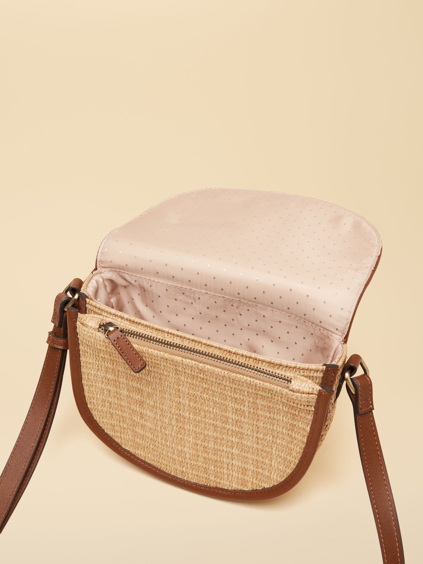 Daphne Neutral Straw Bag