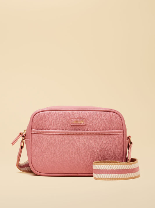 Trent Pink Cross Body Bag with Adjustable Thick Strap