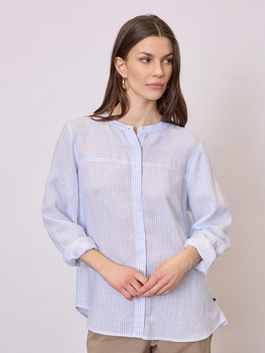 Anna Blue Stripe Blouse