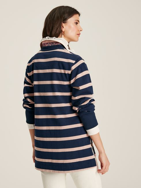 Sammie Navy Blue Striped Heavyweight Cotton Rugby Shirt